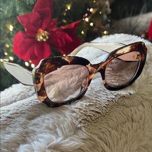 Prada Tortoiseshell and Cream Sunglasses /prescription lens